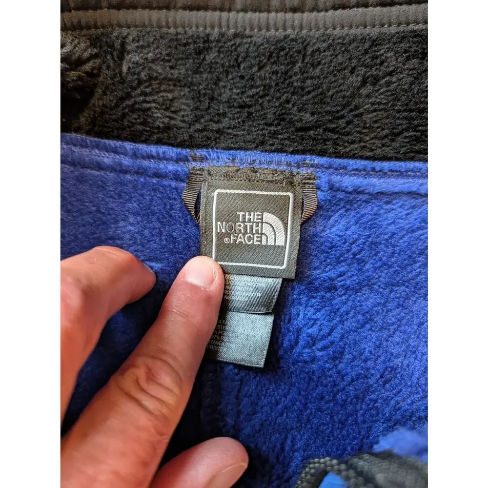 The North Face Men's Denali Softshell Fleece Lined Jacket Blue Black Size S